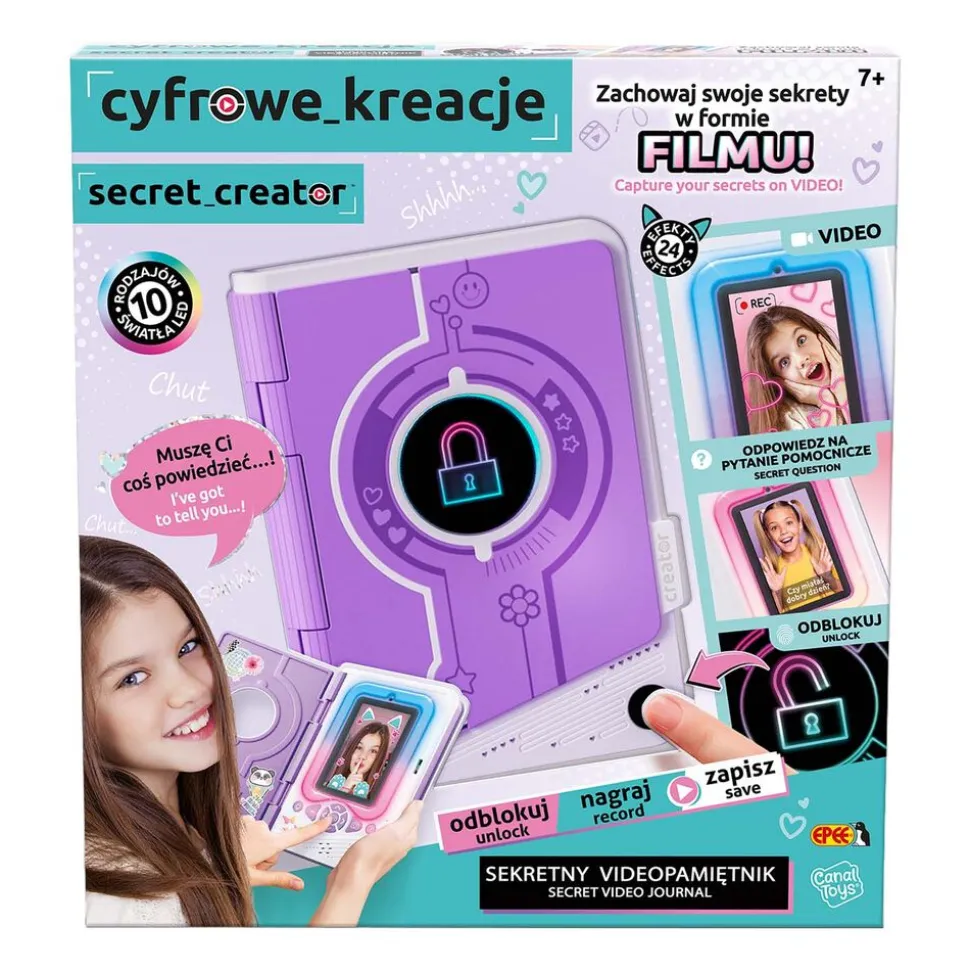 Wideopamiętnik Epee Cyfrowe Kreacje, z blokadą, karta 32 GB
