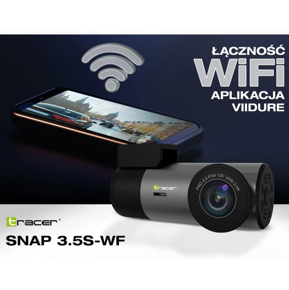 Wideorejestrator Tracer Snap 3.5S-WF, 3,5K, Wi-Fi