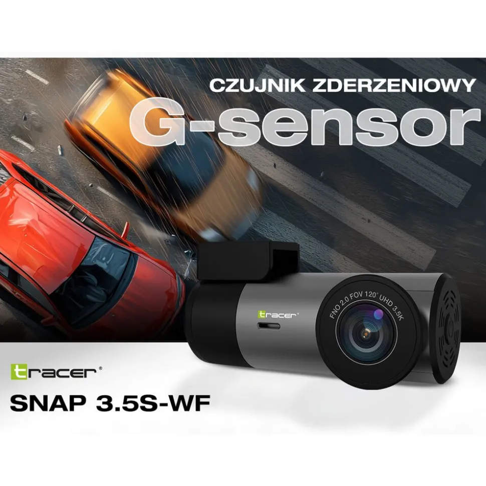 Wideorejestrator Tracer Snap 3.5S-WF, 3,5K, Wi-Fi