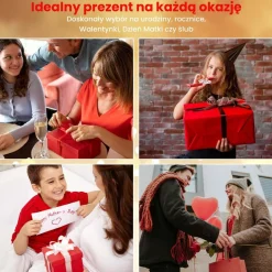 Wieczna róża w szkle Extralink Home, świecąca, biała