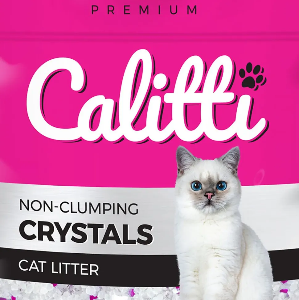 Żwirek silikonowy dla kota Calitti Crystals, 8 x 3,8L