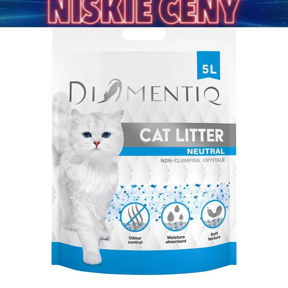 Żwirek silikonowy dla kota Diamentiq, 5 l x 6