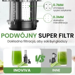 Wyciskarka wolnoobrotowa Inoviva KBMJ-S01-B, 100 W, czarna
