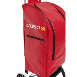 Wózek na zakupy z podszewką termiczną Casa Si, 39 l, czerwony