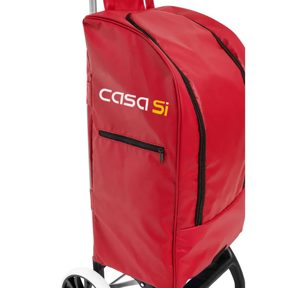 Wózek na zakupy z podszewką termiczną Casa Si, 39 l, czerwony