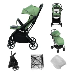 Wózek spacerowy Kidnort Fjällräv, do 22 kg, zielony