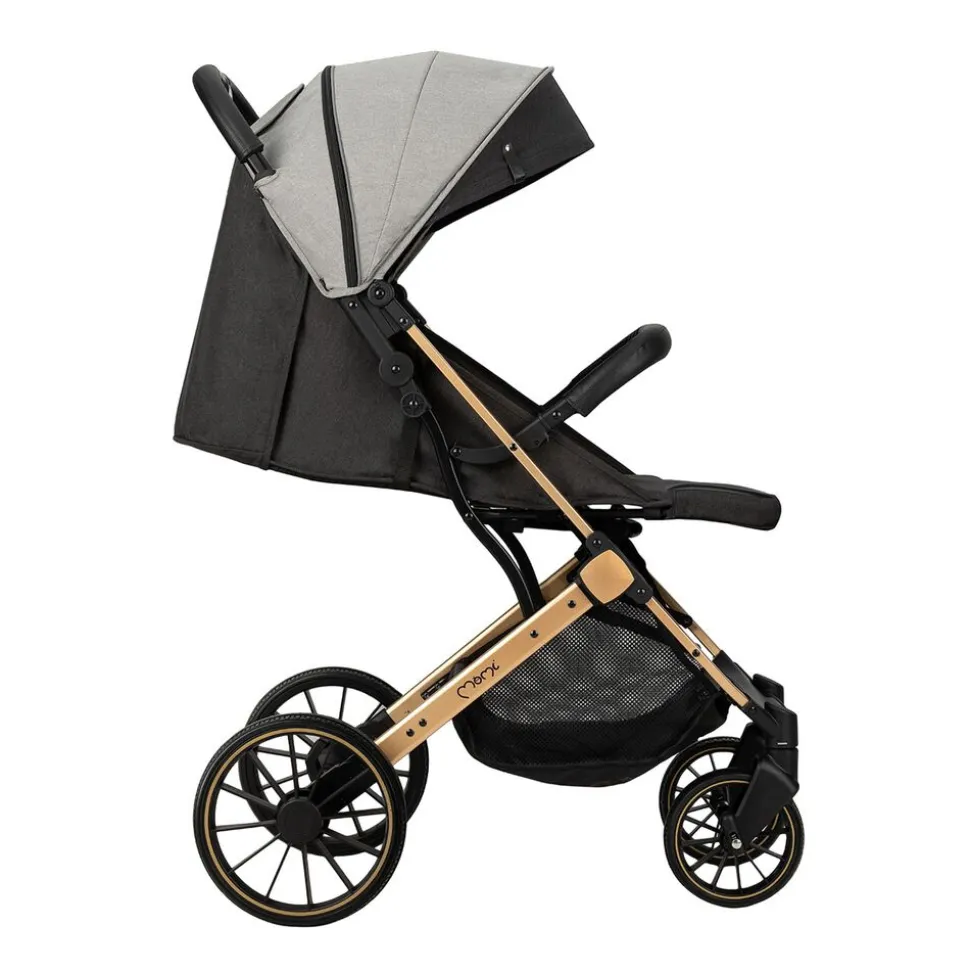 Wózek spacerowy MoMi Estelle Dakar Leopard, czarno-złoty