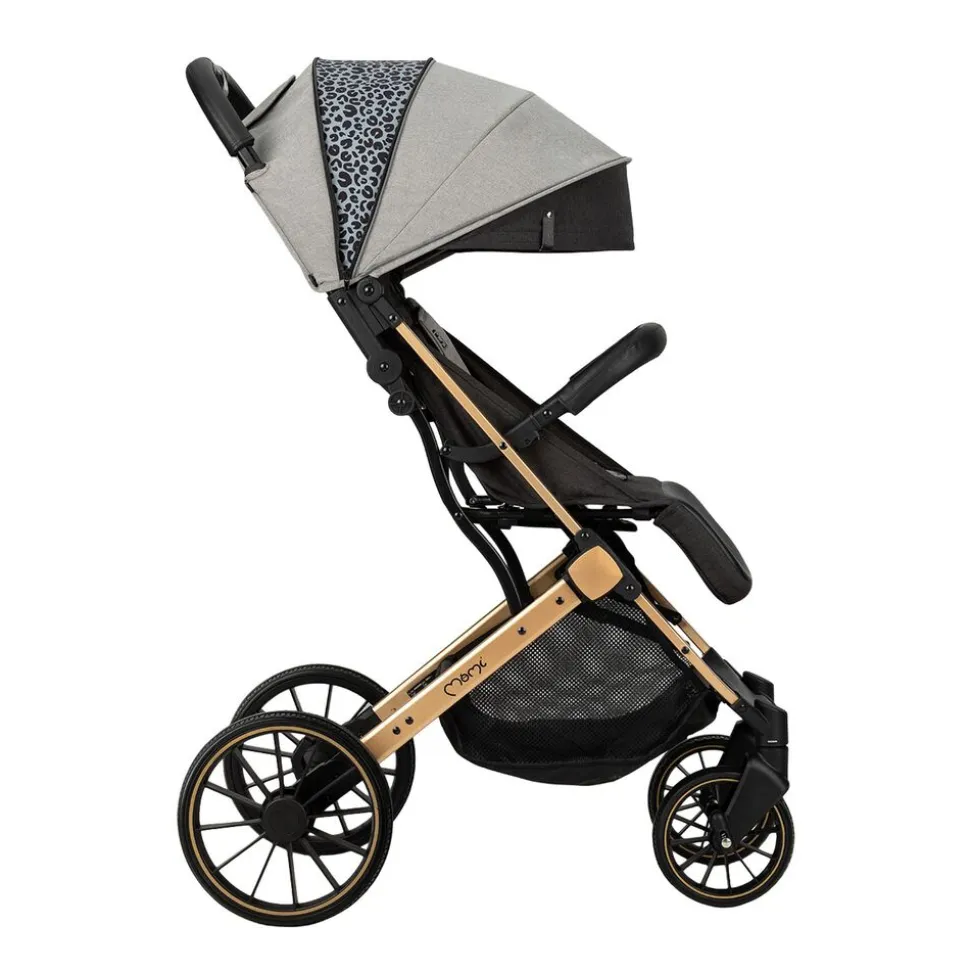 Wózek spacerowy MoMi Estelle Dakar Leopard, czarno-złoty