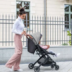 Wózek spacerowy MoMi Estelle, składany w walizkę, szary