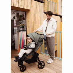 Wózek spacerowy MoMi Miya, z akcesoriami, khaki