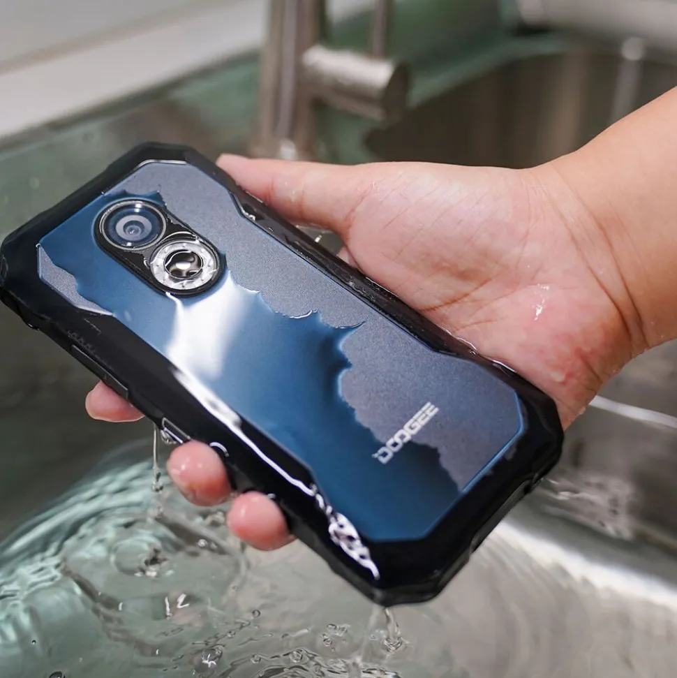 Wzmocniony smartfon Doogee S61 Pro, 8/128 GB, transparentny
