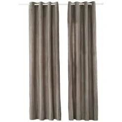 Zasłony aksamitne na przelotkach 135 x 250 cm Smukee Home, 2 szt., szare