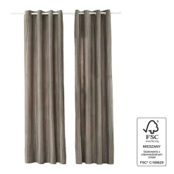 Zasłony aksamitne na przelotkach 135 x 250 cm Smukee Home, 2 szt., szare