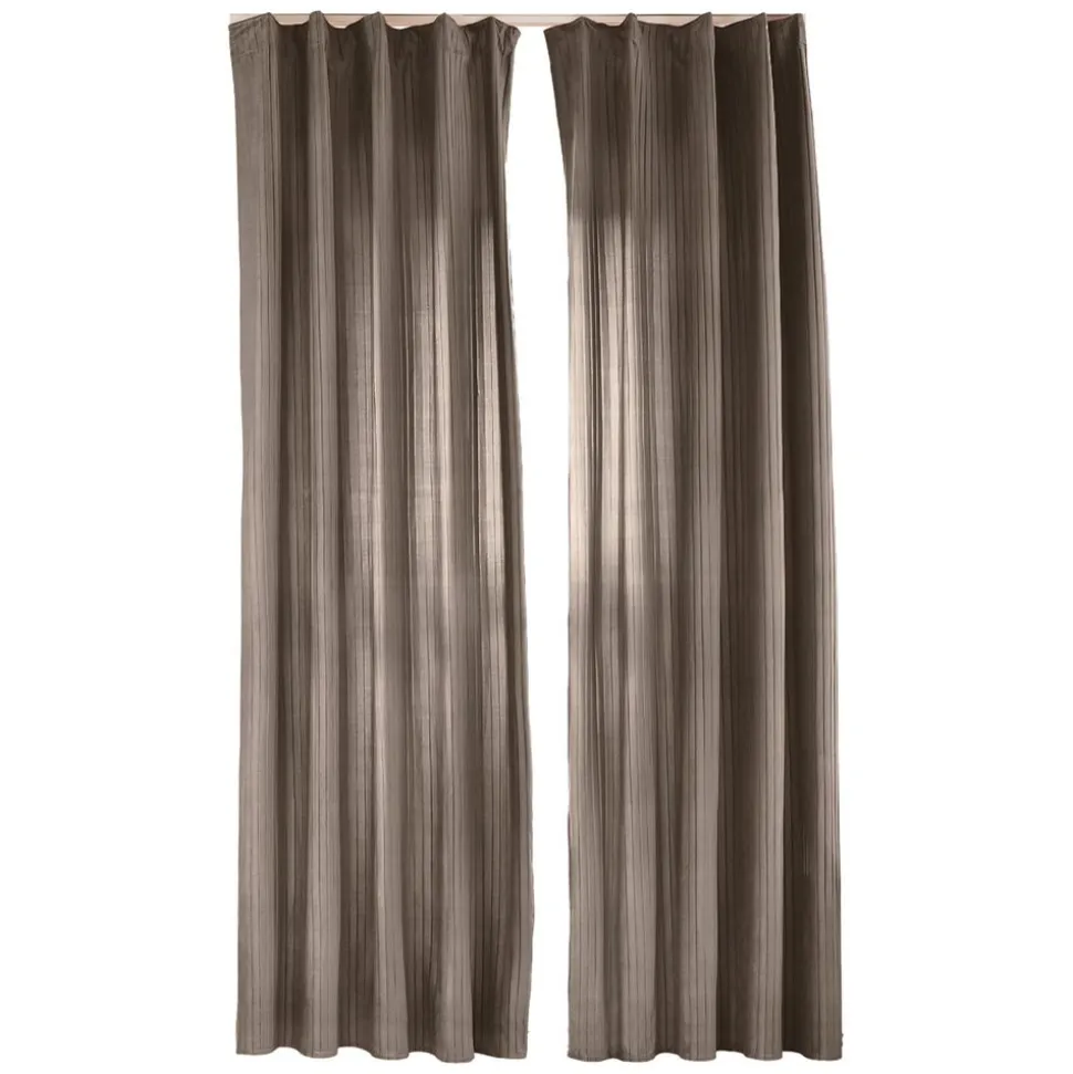 Zasłony aksamitne na taśmie 135 x 250 cm Smukee Home, 2 szt., szare