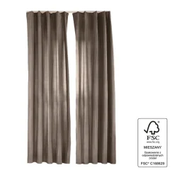 Zasłony aksamitne na taśmie 135 x 250 cm Smukee Home, 2 szt., szare