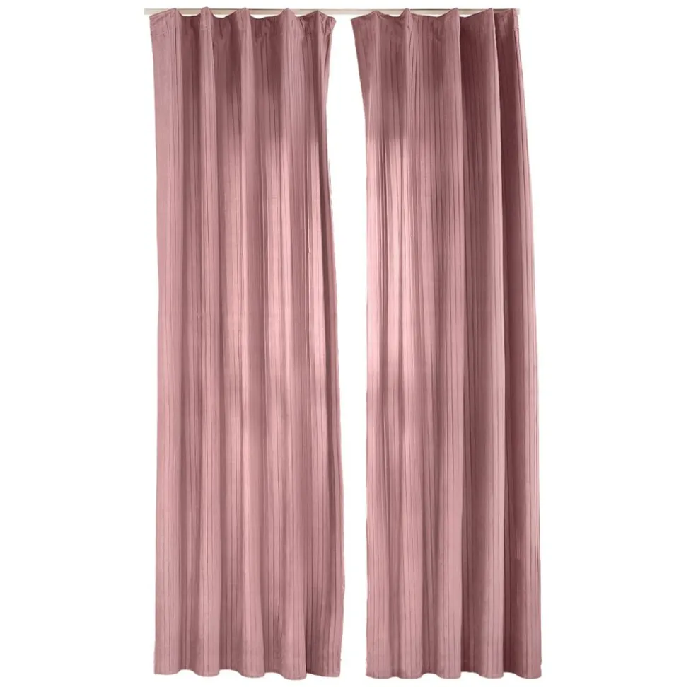 Zasłony aksamitne na taśmie 135 x 250 cm Smukee Home, 2 szt., różowe
