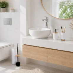 Zestaw akcesoriów łazienkowych Altom Design, 3 elementy, białe