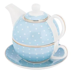 Zestaw do herbaty Altom Design Natalie Blue, w opasce, niebieski