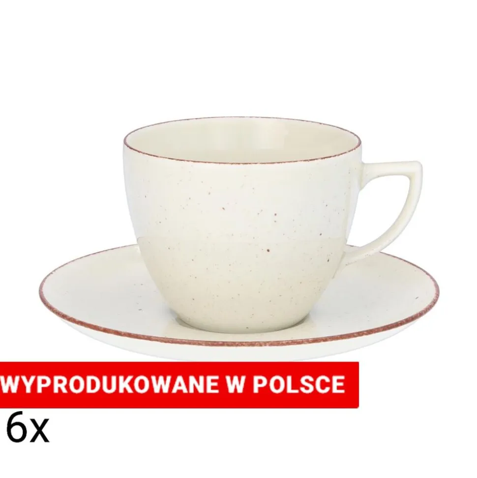 Zestaw do kawy City Pustynny Piasek, 12 elementów, kremowy