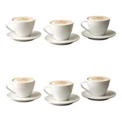 Zestaw do kawy z porcelany Delta Q Qups Cappuccino, 12 elementów, biały