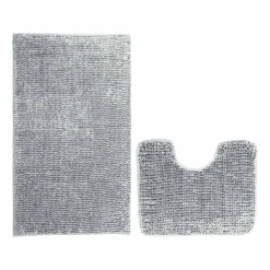 Zestaw dywaników łazienkowych 50 x 80 cm i 40 x 50 cm Restilo Bati, 2 szt., szare