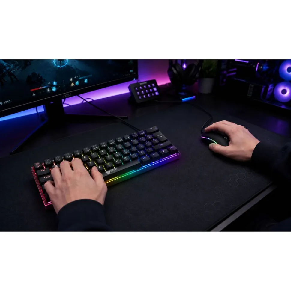 Zestaw gamingowy 2 w 1 Liocat GS 777 C, klawiatura i myszka, czarny