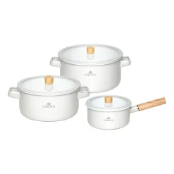 Zestaw garnków Gerlach Natur Enamel, 6 elementów, emaliowane