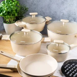 Zestaw garnków i patelni Klausberg, 12 elementów, aluminium z powłoką marmurkową