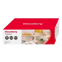 Zestaw garnków Klausberg, 6 elementów, aluminium z powłoką marmurkową