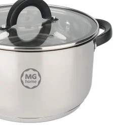 Zestaw garnków MG Home Black, 8 elementów, stal nierdzewna