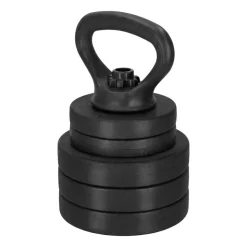 Zestaw hantli 4 w 1 Spokey Pondus Set, 4 hantle, gryf do hantli, podstawa kettlebell, czarne