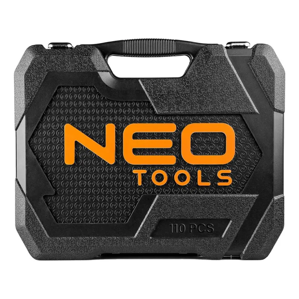 Zestaw kluczy nasadowych 1/2”, 1/4” Neo Tools, 110 szt., stal chromowo-wanadowa