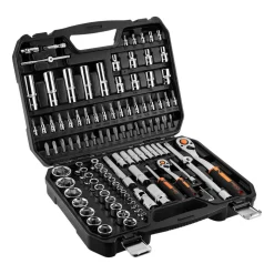 Zestaw kluczy nasadowych 1/2”, 1/4” Neo Tools, 110 szt., stal chromowo-wanadowa