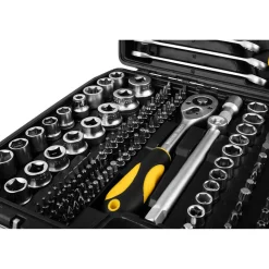 Zestaw kluczy nasadowych Topex 1/2”, 1/4”, 3/8”, 219 elementów