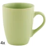 Zestaw kubków ceramicznych Domotti Pastelli, 350 ml, 4 sztuki, zielone