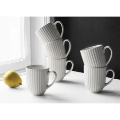 Zestaw kubków porcelanowych Lubiana Daisy, 350 ml, 6 sztuk, białe