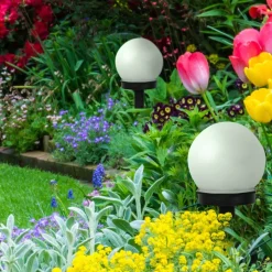 Zestaw lampek solarnych Sanico Goldlux, kula, 10 cm, 10 sztuk