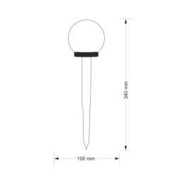 Zestaw lampek solarnych Sanico Goldlux, kula, 10 cm, 10 sztuk
