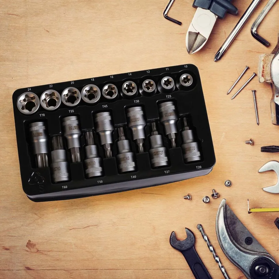 Zestaw nasadek i kluczy wpustowych Torx 1/2” Niteo