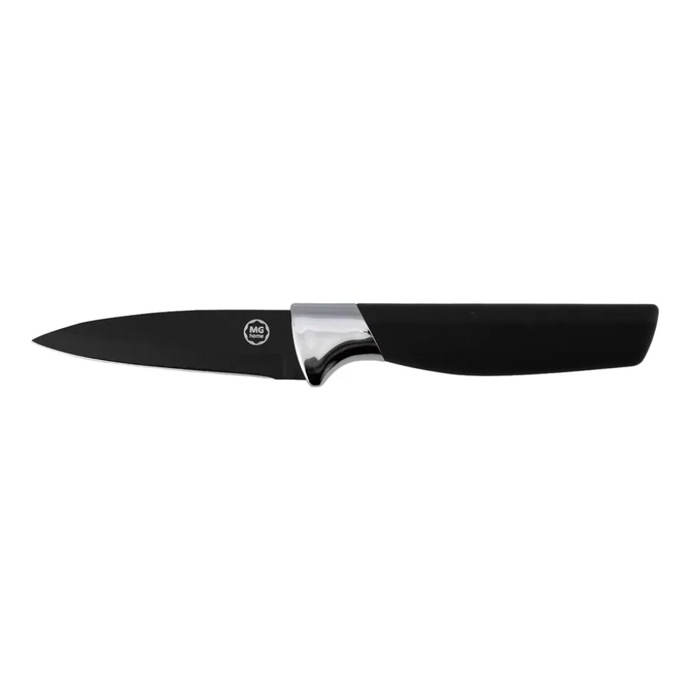 Zestaw noży w bloku MG Home Black, 7 elementów, z nożyczkami