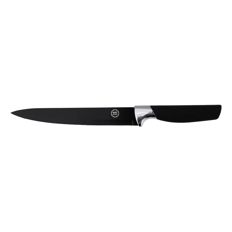 Zestaw noży w bloku MG Home Black, 7 elementów, z nożyczkami
