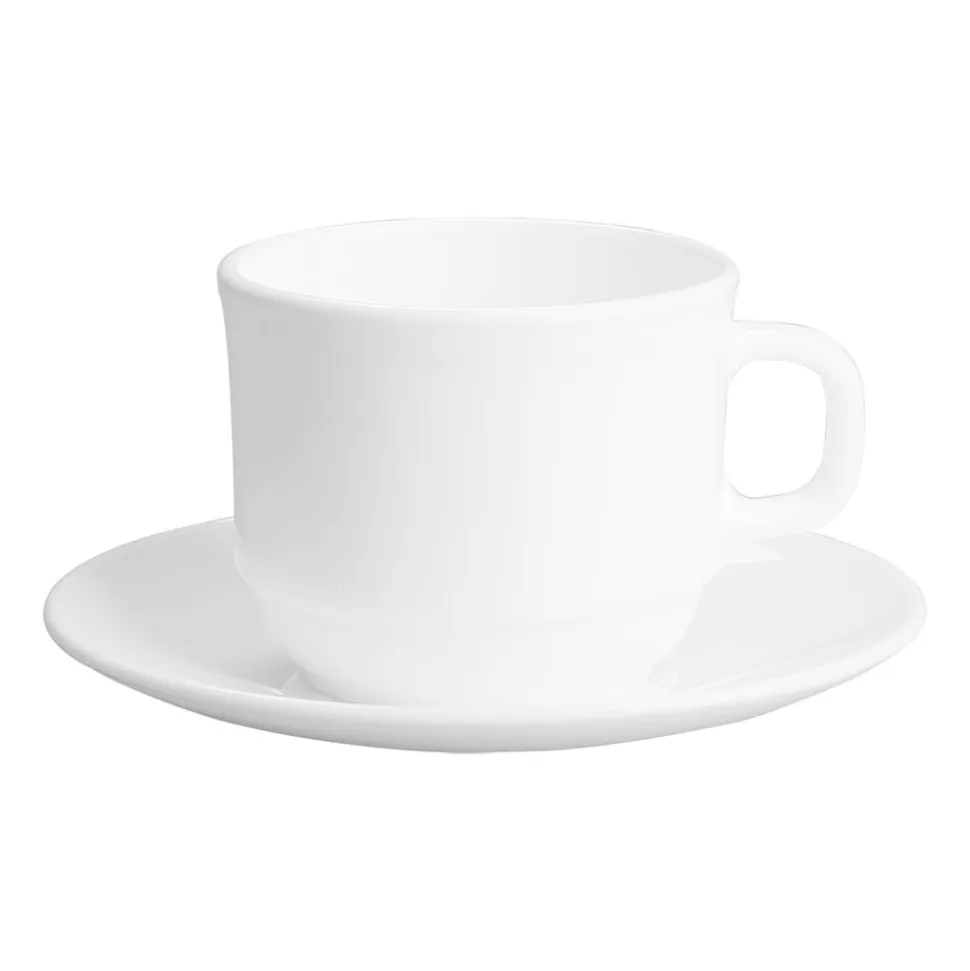 Zestaw obiadowo-kawowy na 6 osób MG Home Abria, 30 elementów, biały