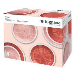 Zestaw obiadowy na 6 osób Tognana Louise, 18 elementów, czerwony