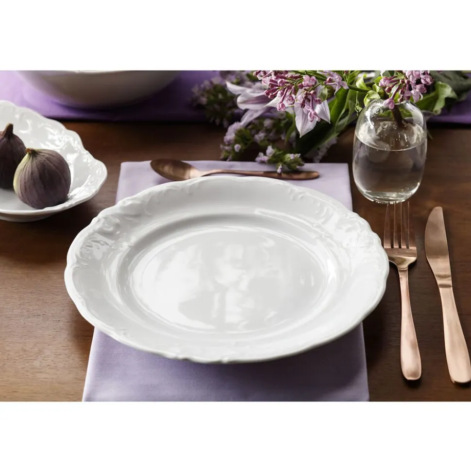 Zestaw obiadowy z porcelany Chodzież Fryderyka, na 6 osób, 18 elementów, biały