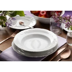 Zestaw obiadowy z porcelany Chodzież Fryderyka, na 6 osób, 18 elementów, biały