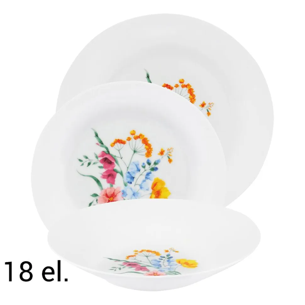 Zestaw obiadowy z porcelany Domotti Lili, na 6 osób, 18 elementów