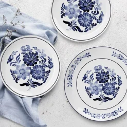 Zestaw obiadowy z porcelany MG Home Sintra, na 6 osób, 18 elementów, biały