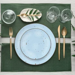 Zestaw obiadowy z porcelany na 4 osoby MG Home Gemma Blue, 12 elementów, niebieski