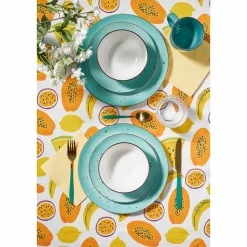 Zestaw obiadowy z porcelany na 4 osoby MG Home Gemma Green, 12 elementów, zielony