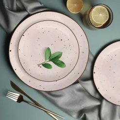 Zestaw obiadowy z porcelany na 4 osoby MG Home Gemma Pink, 12 elementów, różowy